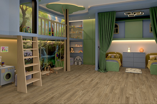 Кварц-винил Damy Floor Family LVT 0036-2-LVT Орех Европейский