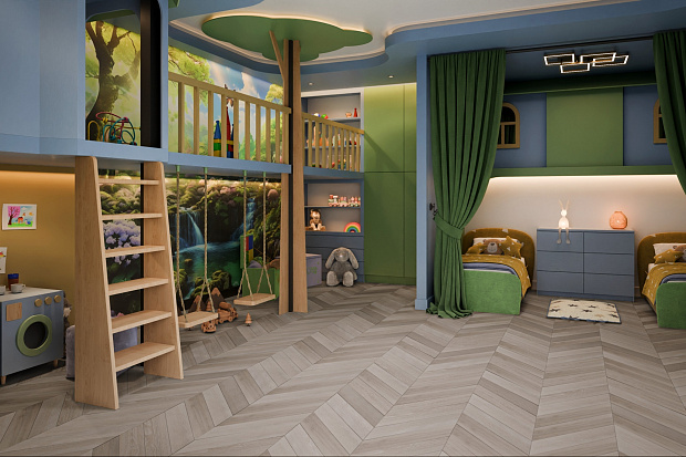 SPC-ламинат Damy Floor Chevron DF02-Ch Пале-Рояль