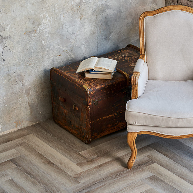 Vinilam Parquet Herringbone Glue GD11122  (Паркет Эрмитаж)