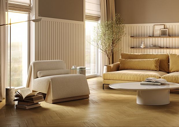 Паркетная доска Quartz Parquet Штучный паркет Дуб Рейн 44-33429