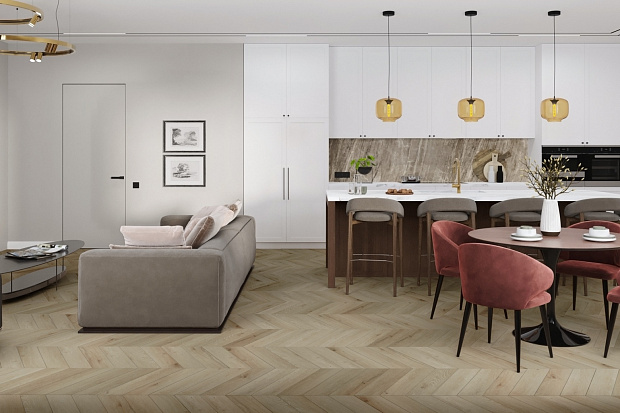 Кварц-винил Damy Floor Chevron LVT DF01-Ch-LVT Версаль