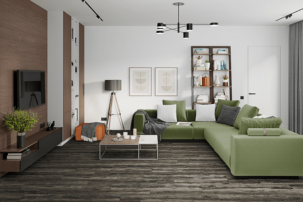 SPC-ламинат Damy Floor Family TCM369-7 Дуб Рустикальный Черный