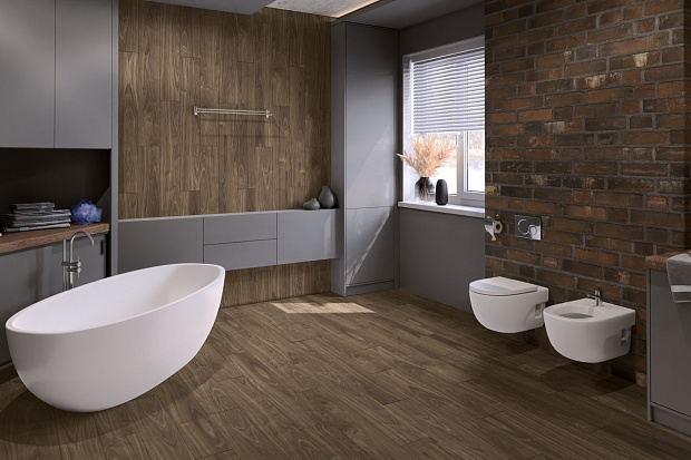 Кварц-винил Damy Floor Family LVT 0036-3-LVT Орех Американский