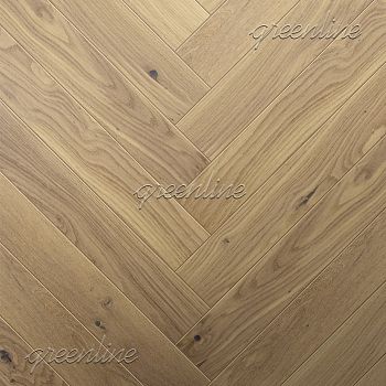 Инженерная доска Английская елка Greenline Extra 718 Дуб Сенд
