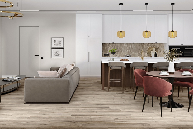 Кварц-винил Damy Floor Family LVT 6607-9-LVT Дуб Натуральный