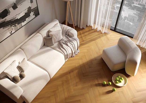 Паркетная доска Quartz Parquet Штучный паркет Тик Южноамериканский 44-400-71