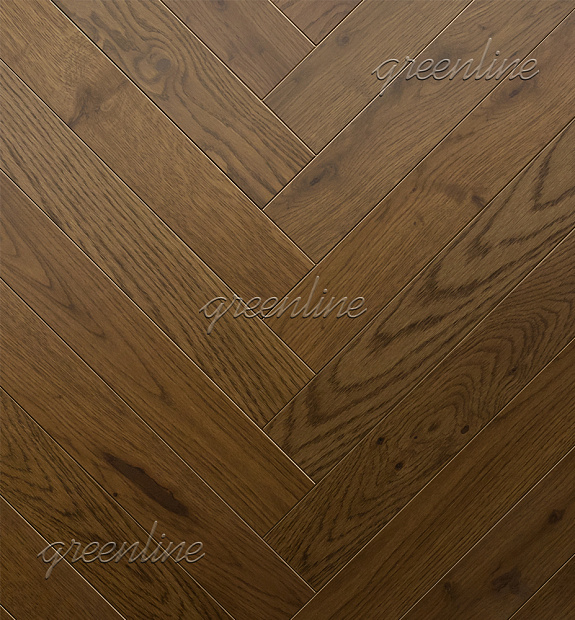 Инженерная доска Английская елка Greenline Extra 716 Дуб Шарм