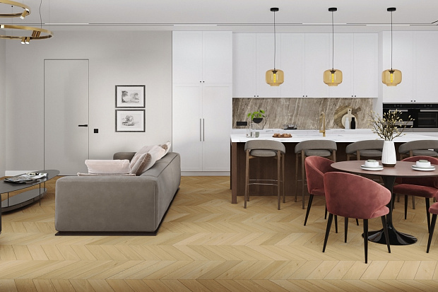 Кварц-винил Damy Floor Chevron LVT DF03-Ch-LVT Тюильри