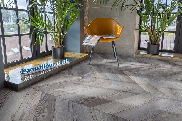 Кварц-винил Aquafloor Parquet Chevron Glue AF2552PGCh