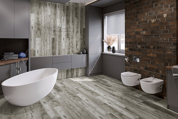SPC-ламинат Damy Floor Family TCM369-28 Дуб Рустикальный Cерый