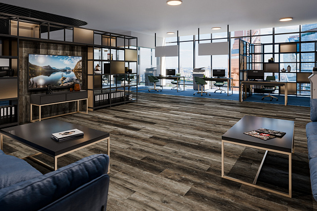 Кварц-винил Damy Floor Family LVT TCM369-7-LVT Дуб Рустикальный Черный