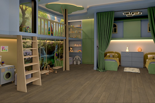 SPC-ламинат Damy Floor Family 0030-6 Дуб Мокко