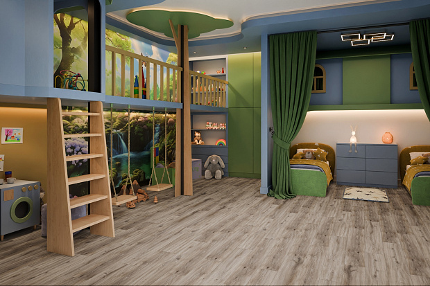 Кварц-винил Damy Floor Family LVT 6607-9-LVT Дуб Натуральный