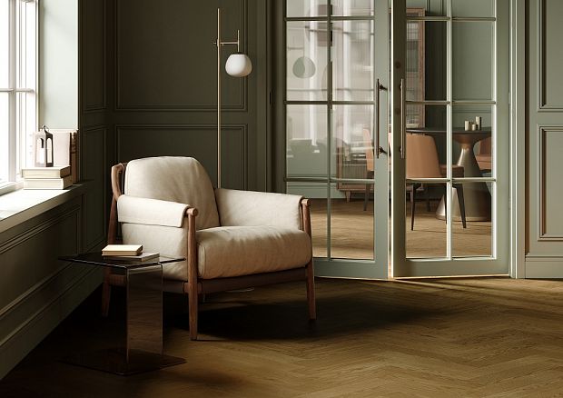 Паркетная доска Quartz Parquet Штучный паркет Дуб Кедровый Латте 44-1258-59