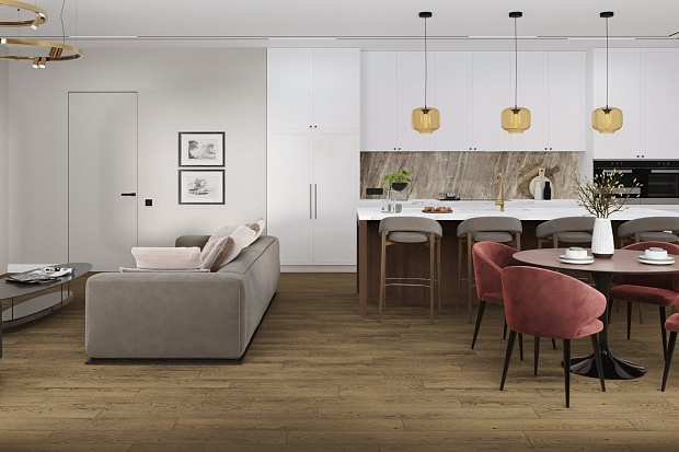 Кварц-винил Damy Floor Family LVT 0030-6-LVT Дуб Мокко