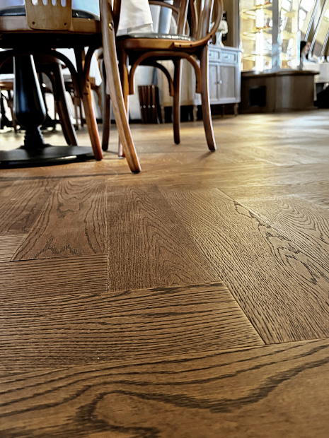Паркетная доска Quartz Parquet Английская Ёлка Дуб Рустикальный 33-410