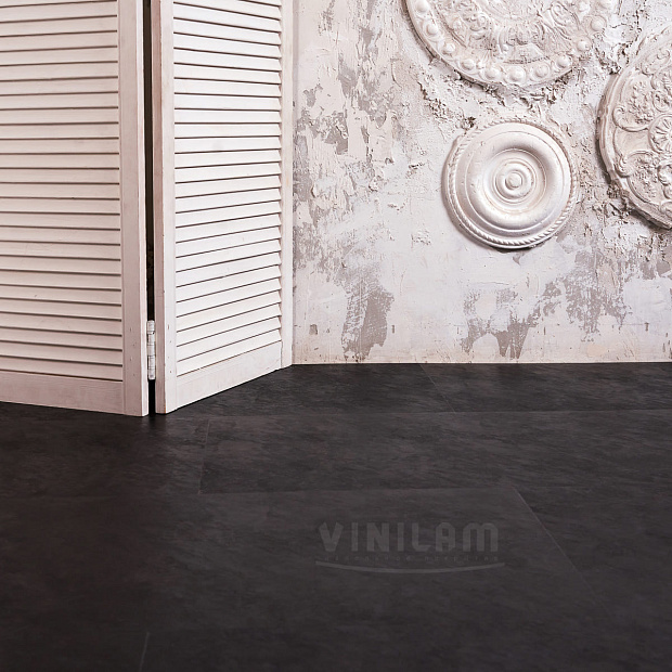 Vinilam Ceramo Stone 61607 (Сланцевый Черный)